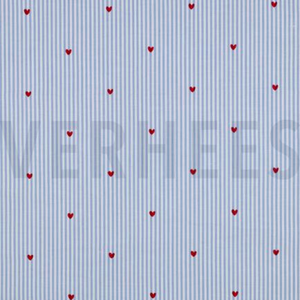 KATOEN GARENGEVERFD STREPEN & HARTEN LICHTBLAUW (hover)