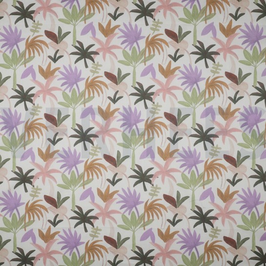COTON VOILE DIGITAL PALM HAVEN LILAS #7