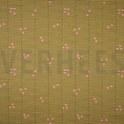 POPELINE DE COTON RAYURES CASSÉES VERT (thumbnail)