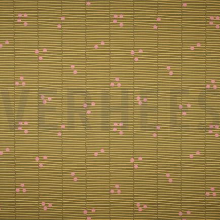 FINE POPLIN BROKEN STRIPES GREEN (hover)