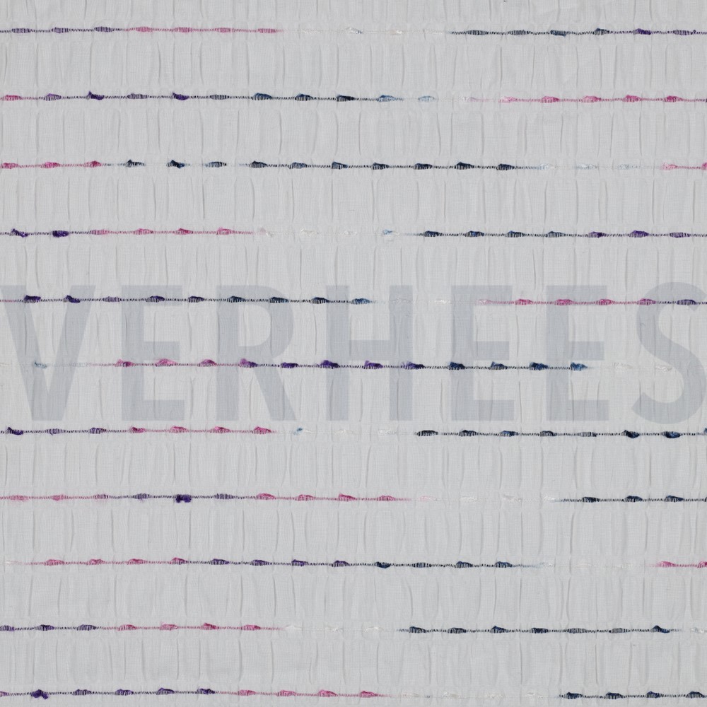 CRINKLE COTTON DOBBY STRIPES WHITE