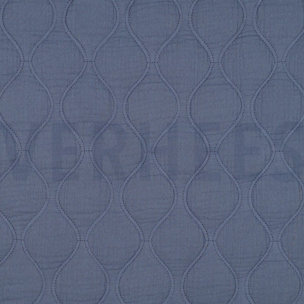 MUSSELIN QUILT JEANSBLAU