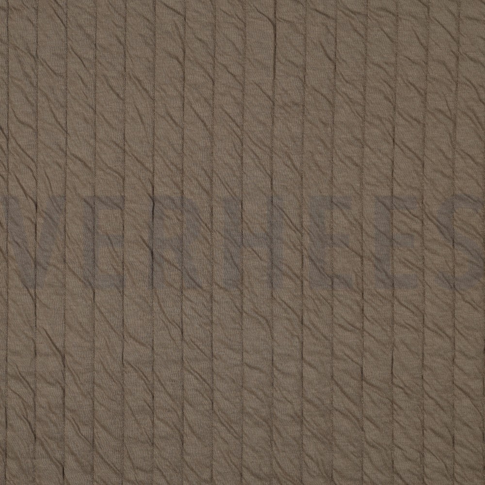GESTEPPTES JERSEY STREIFEN TAUPE