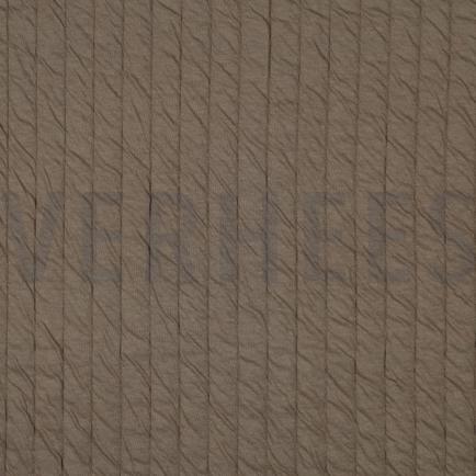 JERSEY MATELASSÉ RAYURE TAUPE (hover)