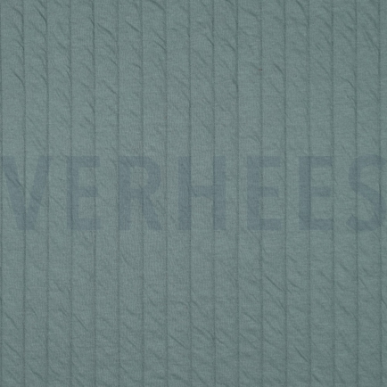 GEQUILTE JERSEY STREPEN JADE (hover)