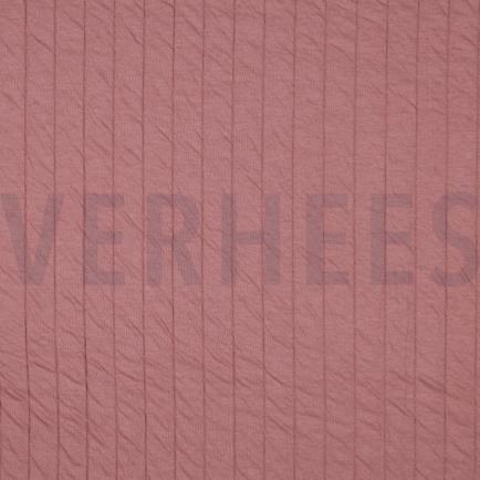 JERSEY MATELASSÉ RAYURE ROSE FONCÉ (hover)