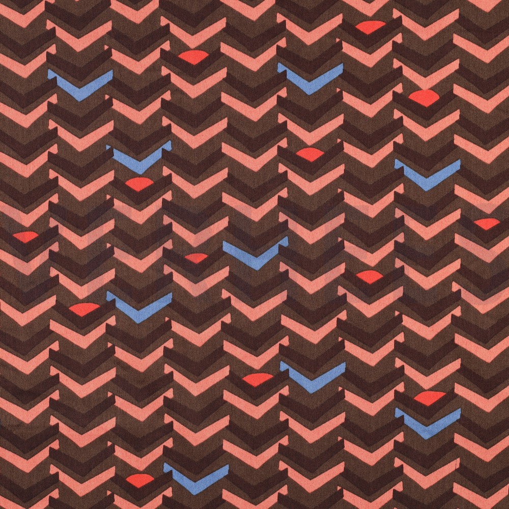 KATOEN SATIJN GEOMETRISCH TAUPE