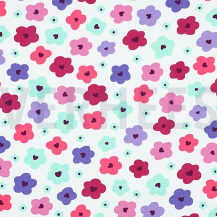 FRENCH TERRY FLEURS ABSTRAITES BLANC CASSÉ (hover)
