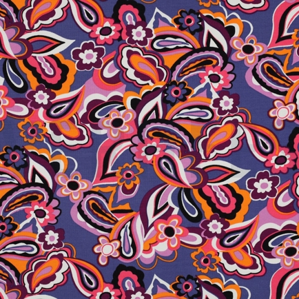 FRENCH TERRY BLOEMEN MARINEBLAUW (hover)