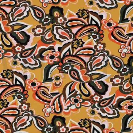 FRENCH TERRY BLOEMEN CAMEL (hover)