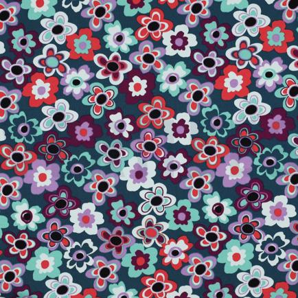 FRENCH TERRY BLOEMEN PETROL (hover)