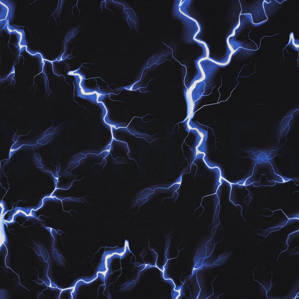 FRENCH TERRY DIGITAL ÉCLAIRS NOIR