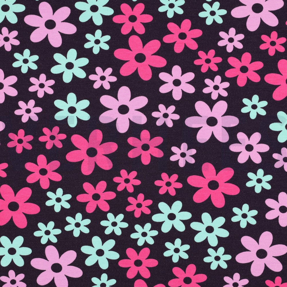 SOFT SWEAT BLOEMEN ANTRACIET