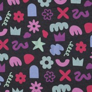 SWEAT MELANGE GLITTER DOODLE VORMEN INDIGO (thumbnail)