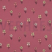 WAFELJERSEY BLOEMEN BORDEAUXROOD (thumbnail)