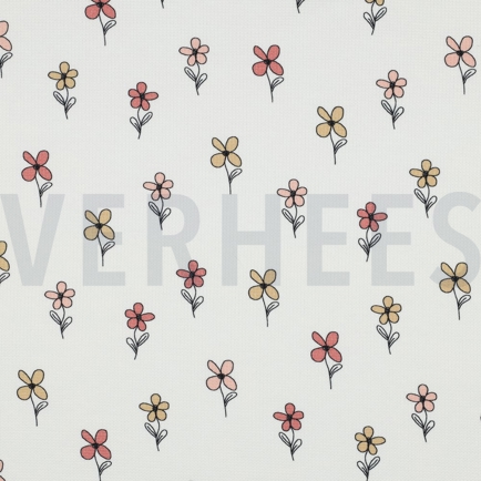 WAFELJERSEY BLOEMEN BORDEAUXROOD (hover)