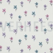 JERSEY GAUFRÉ FLEURS PÉTROLE (thumbnail)