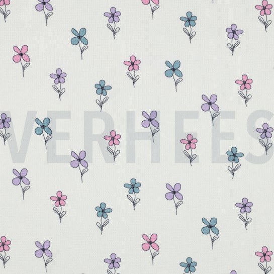 JERSEY GAUFRÉ FLEURS PÉTROLE #7