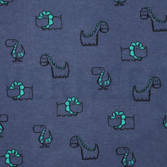 FLANELLE DINOSAURES JEAN BLEU #7