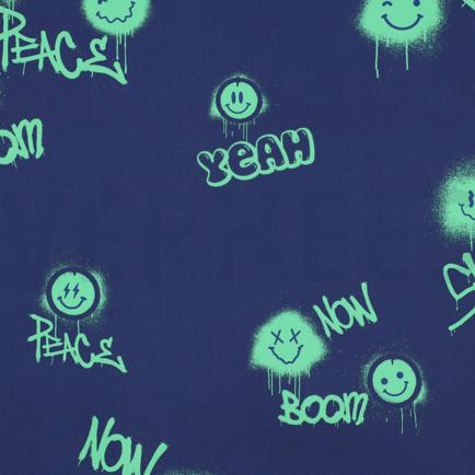 SOFTSHELL DIGITAAL GRAFFITI MARINEBLAUW (hover)