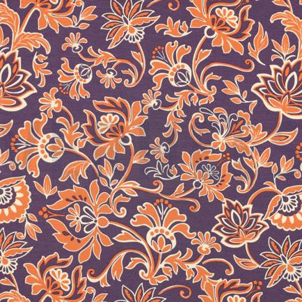 PUNTA DI ROMA FLEURS PAISLEY VIOLET FONCÉ (hover)