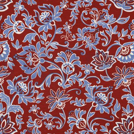 PUNTA DI ROMA PAISLEY FLOWERS BURGUNDY (hover)
