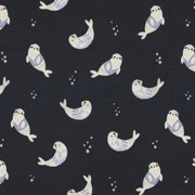 JERSEY GOTS DIGITAAL ZEEHONDEN MARINEBLAUW (thumbnail)