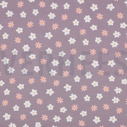 JERSEY GOTS DUCKS AND FLOWERS MAUVE (hover)