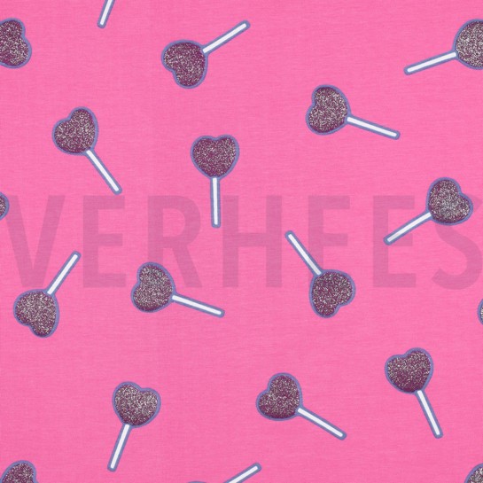 JERSEY GLITTER LOLLY FUCHSIA #7