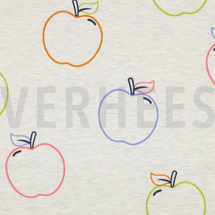 JERSEY GEMÊLEERD APPELS ECRU (hover)