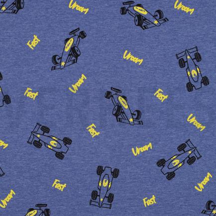 JERSEY MÉLANGE VOITURES DE COURSE BLEU COBALT (hover)