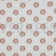 DOUBLE GAUZE DIGITAL LIONS WHITE (thumbnail)