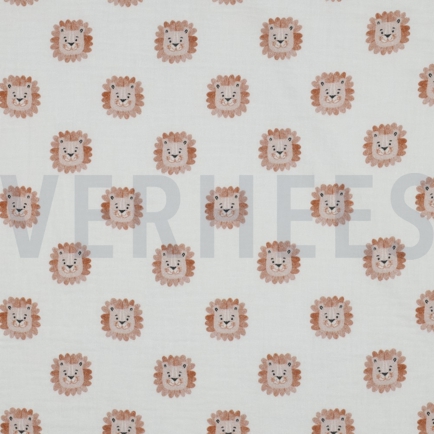 DOUBLE GAUZE DIGITAAL LEEUWEN WIT (hover)