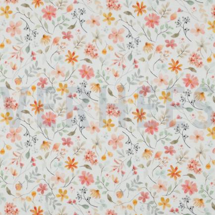 MUSSELIN DIGITAL BLUMEN WEISS (hover)