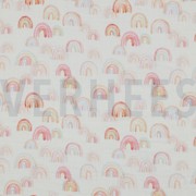 DOUBLE GAUZE DIGITAL RAINBOWS WHITE (thumbnail)