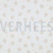 DOUBLE GAUZE GOTS BIRDS WHITE (thumbnail)