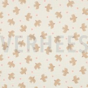 DOUBLE GAUZE GOTS BIRDS NATURAL (thumbnail)