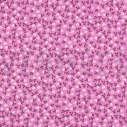 BAUMWOLLE POPELINE GOTS BLUMEN LILA/VIOLETT (hover)
