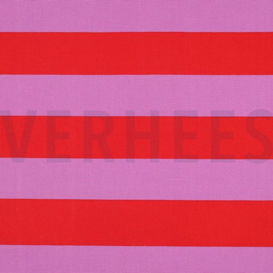CANVAS STREIFEN ROT/MAUVE #7