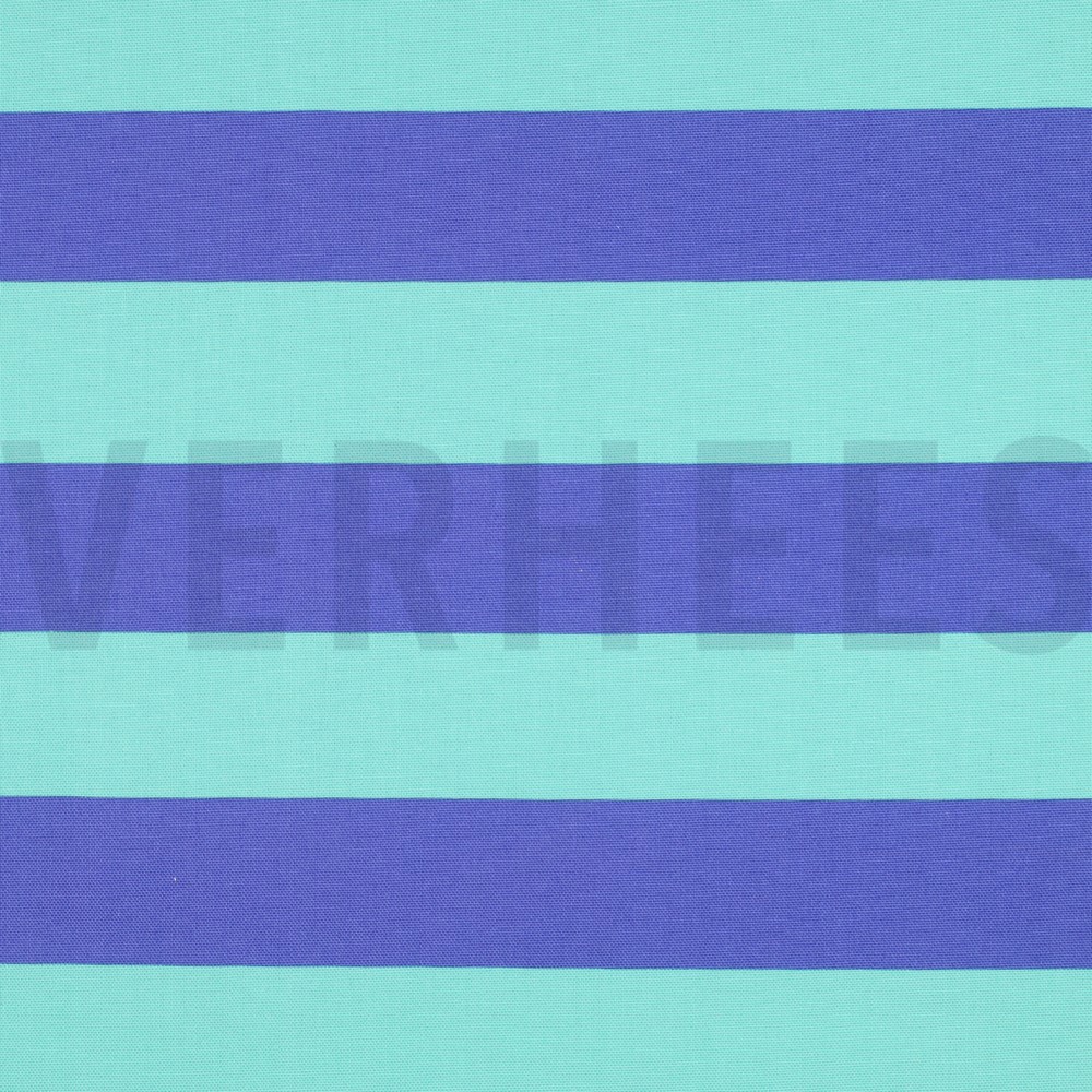 CANVAS STRIPES MINT/BLUE