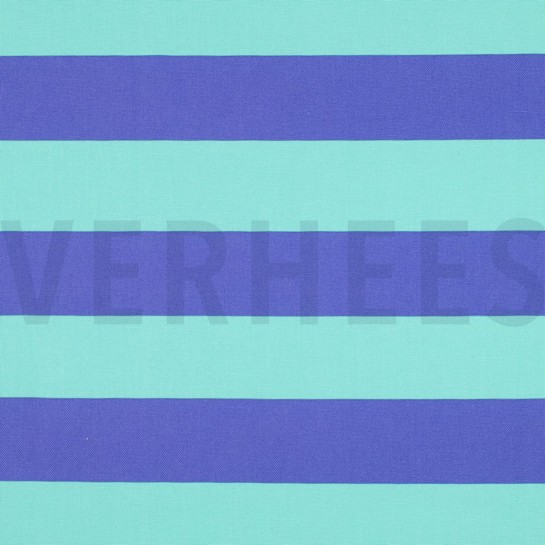 CANVAS STREPEN MINT/BLAUW #7