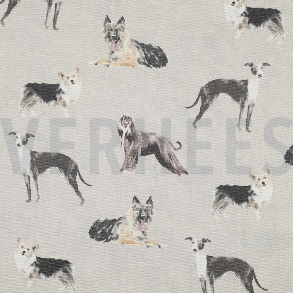 CANVAS DIGITAL HUNDE ECRU