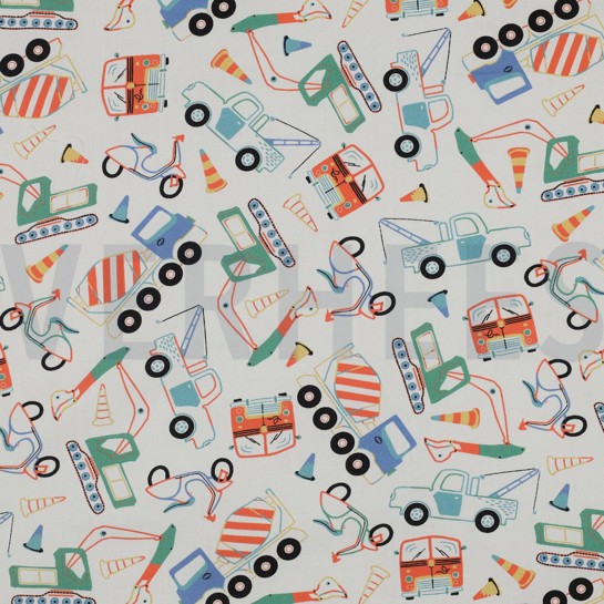 KATOENEN POPLIN WERKVOERTUIGEN GEBROKEN WIT #7