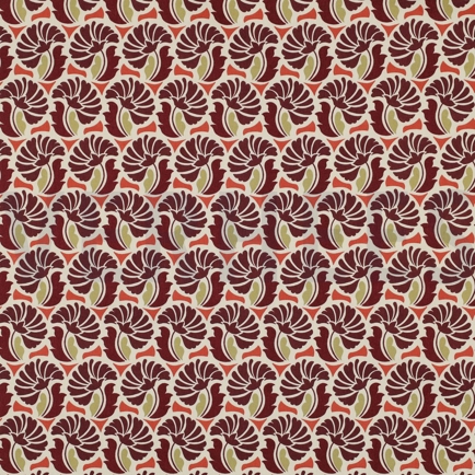 FINE POPLIN FLOWERS BURGUNDY (hover)