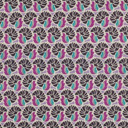 FINE POPLIN FLOWERS PURPLE (hover)