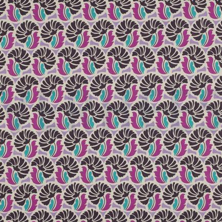 FINE POPLIN FLOWERS PURPLE (hover)