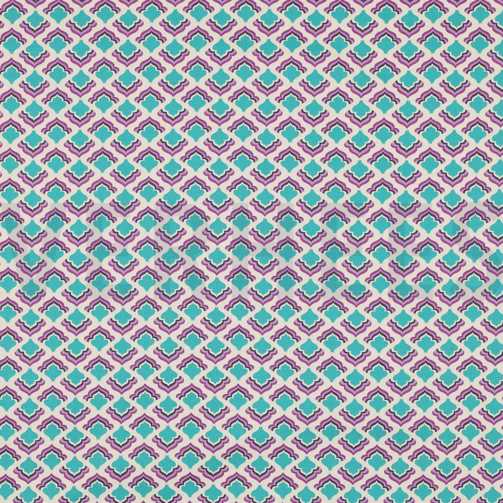 KATOENEN POPLIN BLOEMEN PAARS