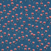 KATOENEN POPLIN DIGITAAL BLOEMEN PETROL (thumbnail)