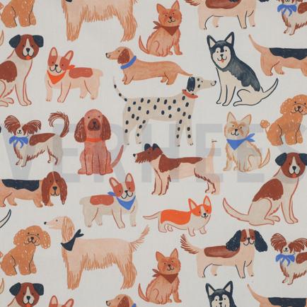 FINE POPLIN DIGITAL DOGS OFF WHITE (hover)