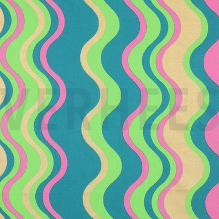 FINE POPLIN FOIL STRIPES GREEN (hover)
